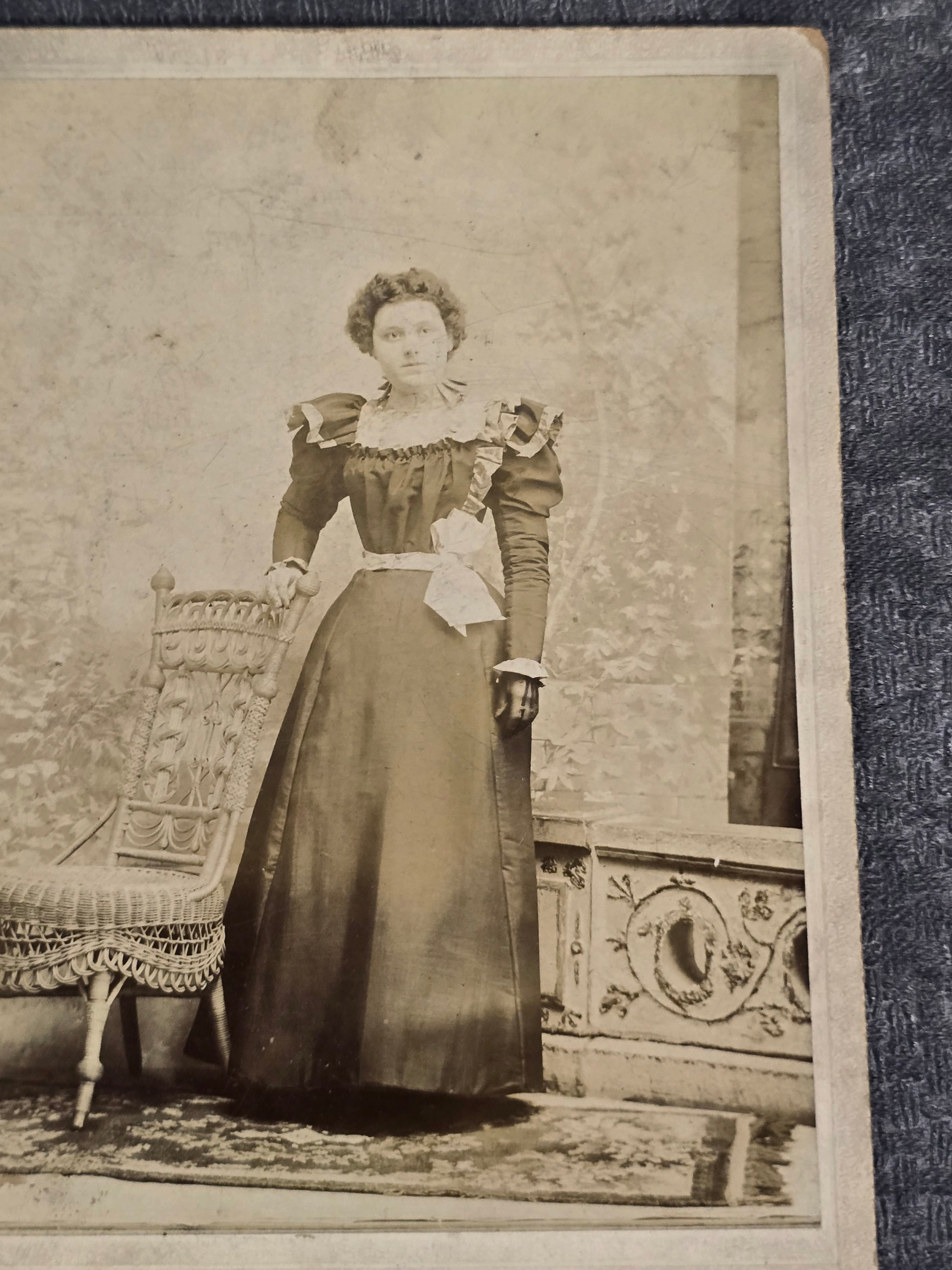 Lot of 6 Antique Victorian Cabinet Cards & Early Portrait Photographs c.1880s-1900s Buffalo NY