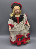 Vintage 10" Magis Roma Italian Souvenir Doll Folk Costume w/ Original Tag Blonde Cloth Doll