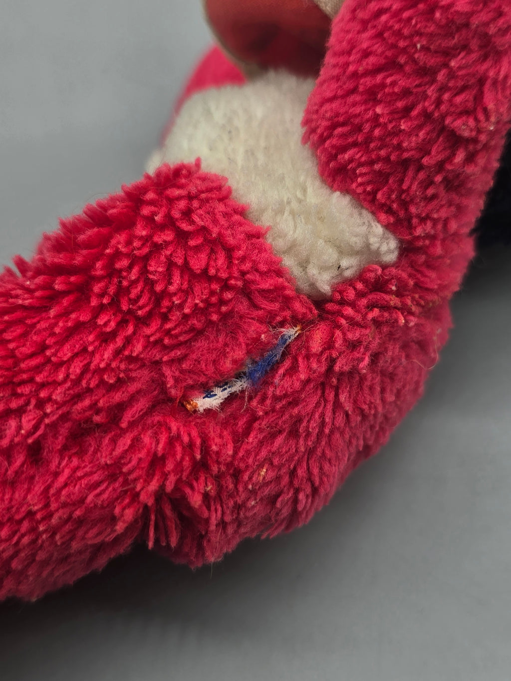Vintage Mickey Mouse Plush Rubber Face Doll Red Pajamas Bib 1970s Toy 11" Parts/Repair