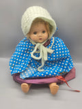 Vintage 1930s–40s Composition Sleep Eye Doll w/ Original Style Clothing