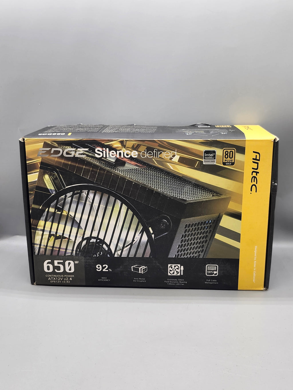 Antec EDGE EDG650 650W 80 Plus Gold Fully Modular Power Supply PSU Tested