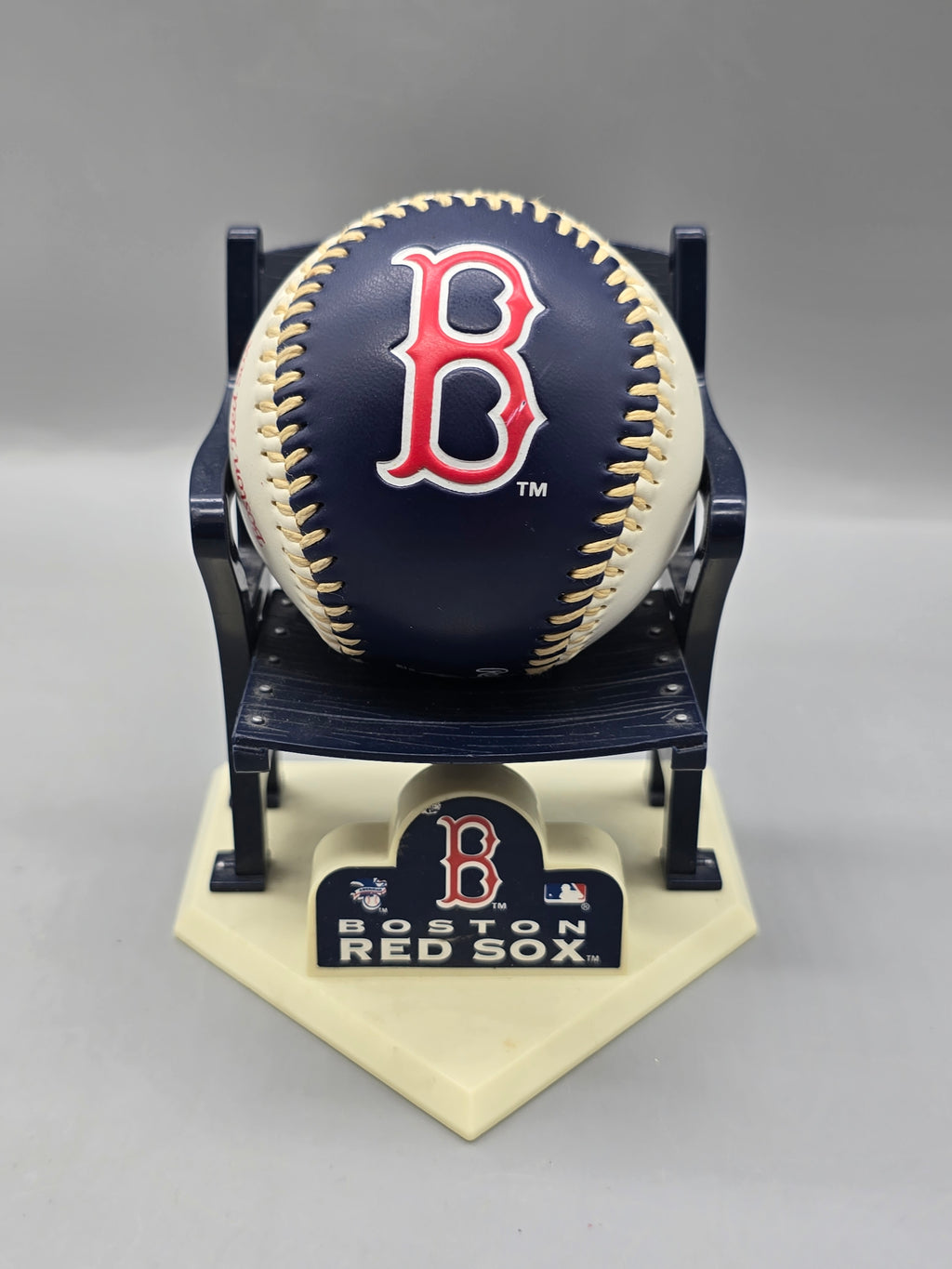 Boston Red Sox Collectible Logo Baseball w/ Stadium Seat Display Stand MLB Souvenir