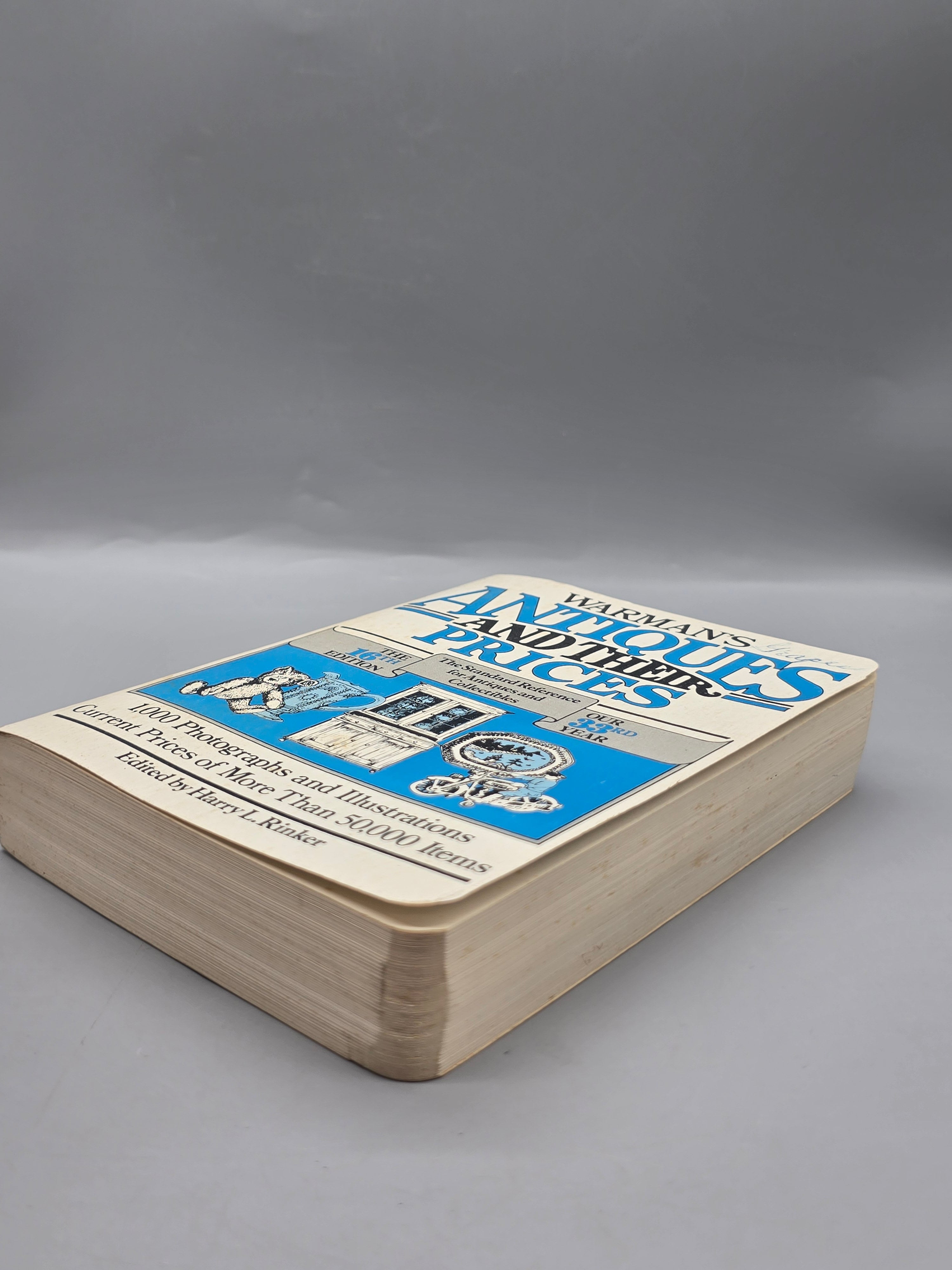 1982 Warman’s Antiques and Their Prices 16th Edition Harry L. Rinker