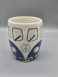 Vintage Volkswagen VW Camper Bus Ceramic Coffee Mug Blue White Peace Hippie Van