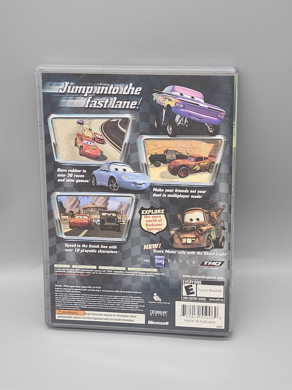 Disney Pixar Cars Family Hits Xbox 360 Complete CIB Tested