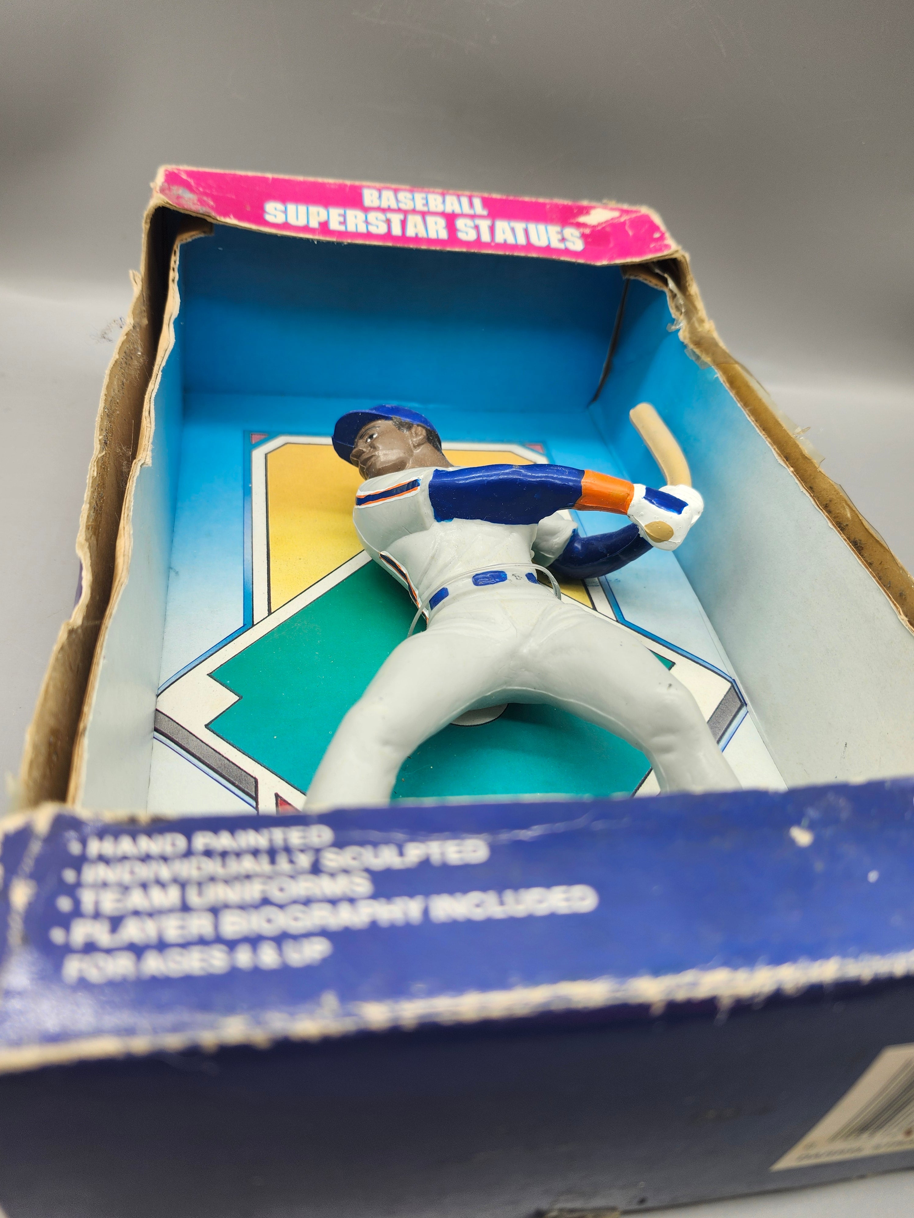Vintage Darryl Strawberry Baseball Superstar Statue Mets w/ Box 1989 MLB