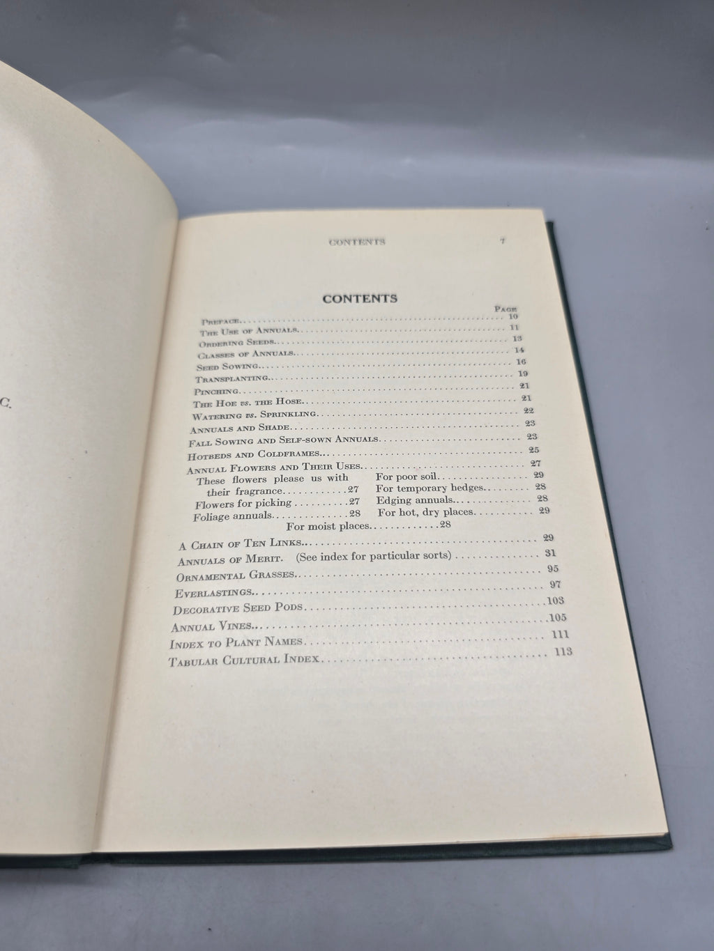 Antique 1925 A Little Book of Annuals – Alfred C. Hottes Hardcover