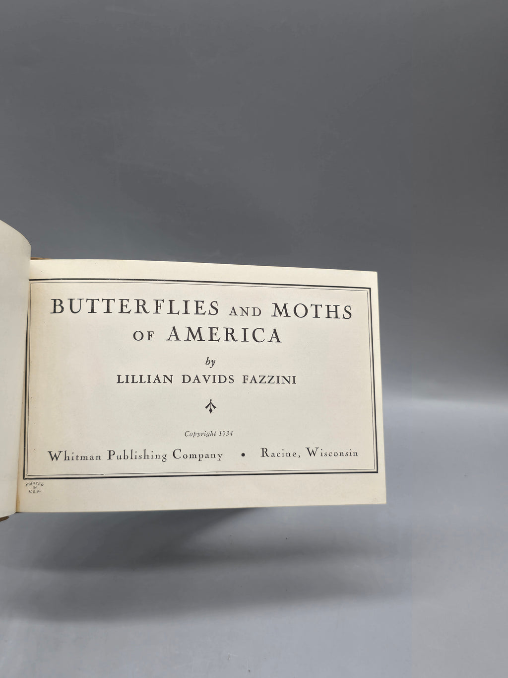 1934 Butterflies and Moths of America Lillian Davids Fazzini Whitman