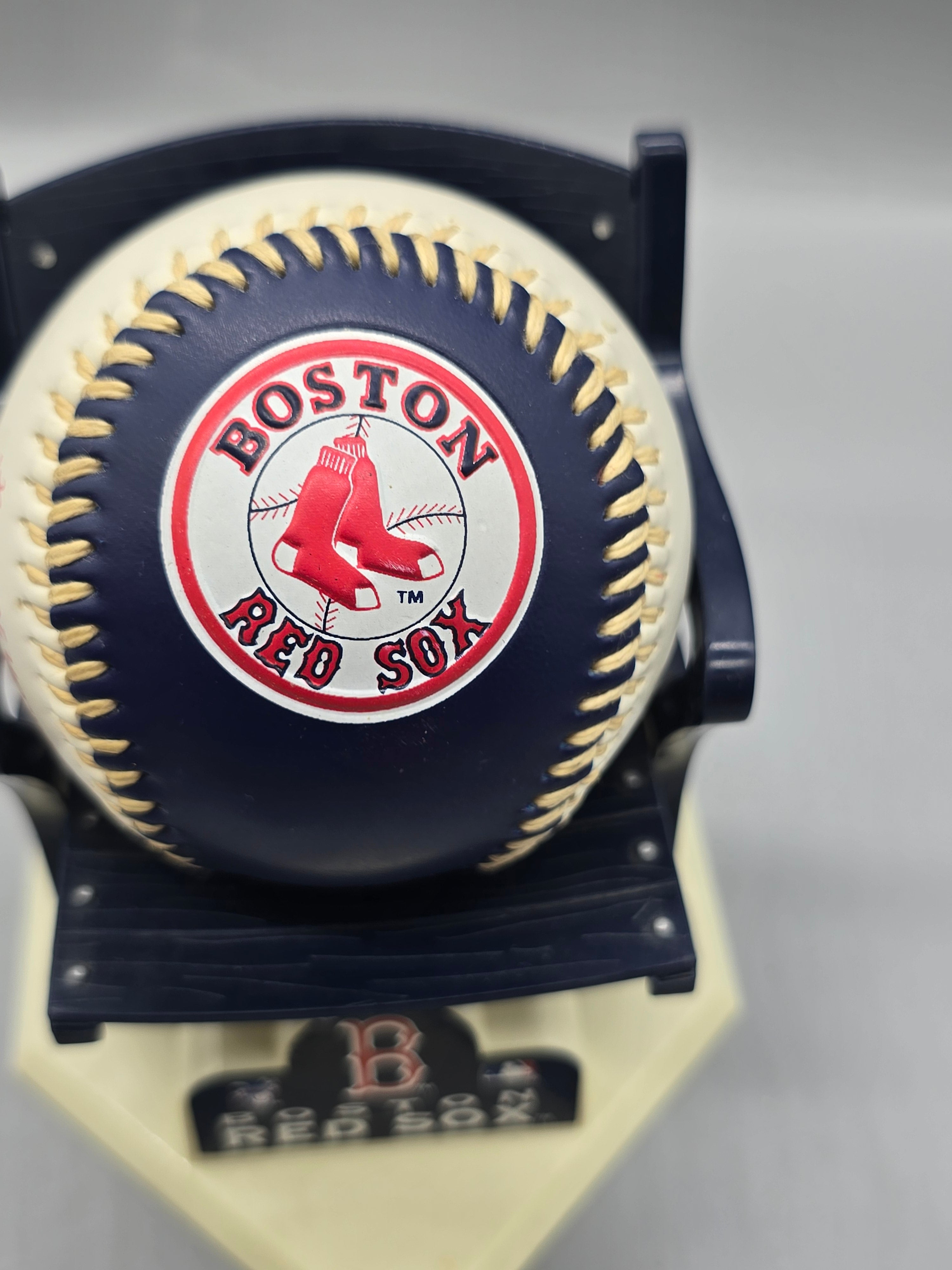 Boston Red Sox Collectible Logo Baseball w/ Stadium Seat Display Stand MLB Souvenir