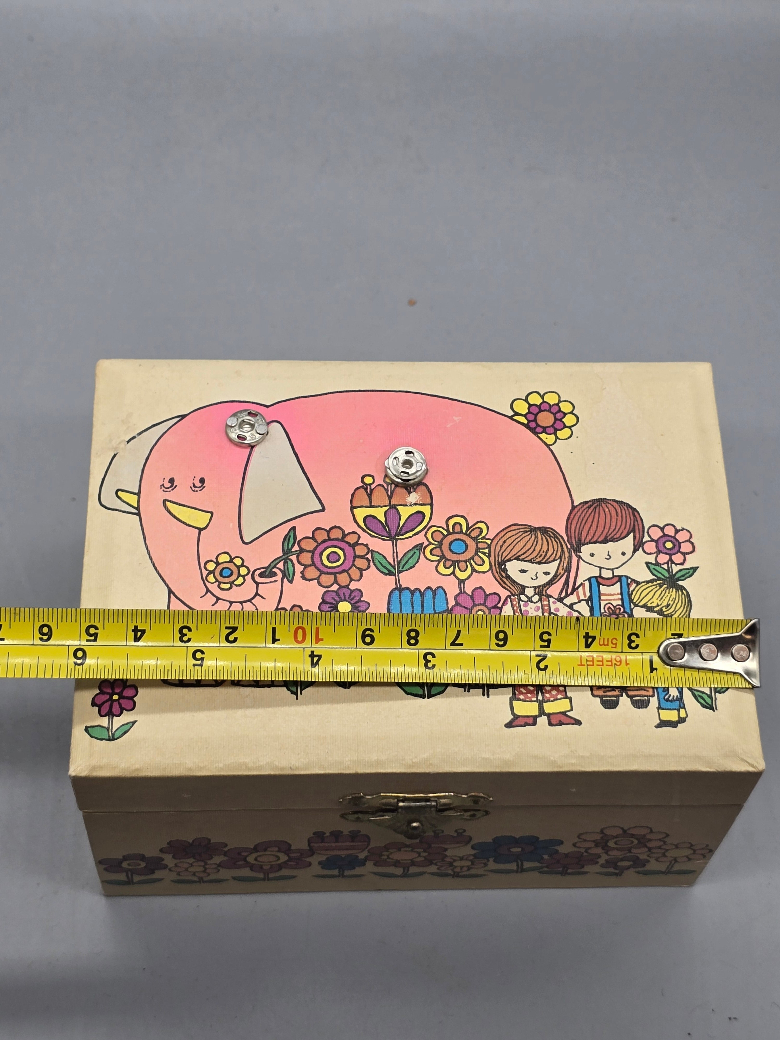Vintage Jaymar Specialty Musical Jewelry Box Pink Elephant Ballerina Music Box Taiwan
