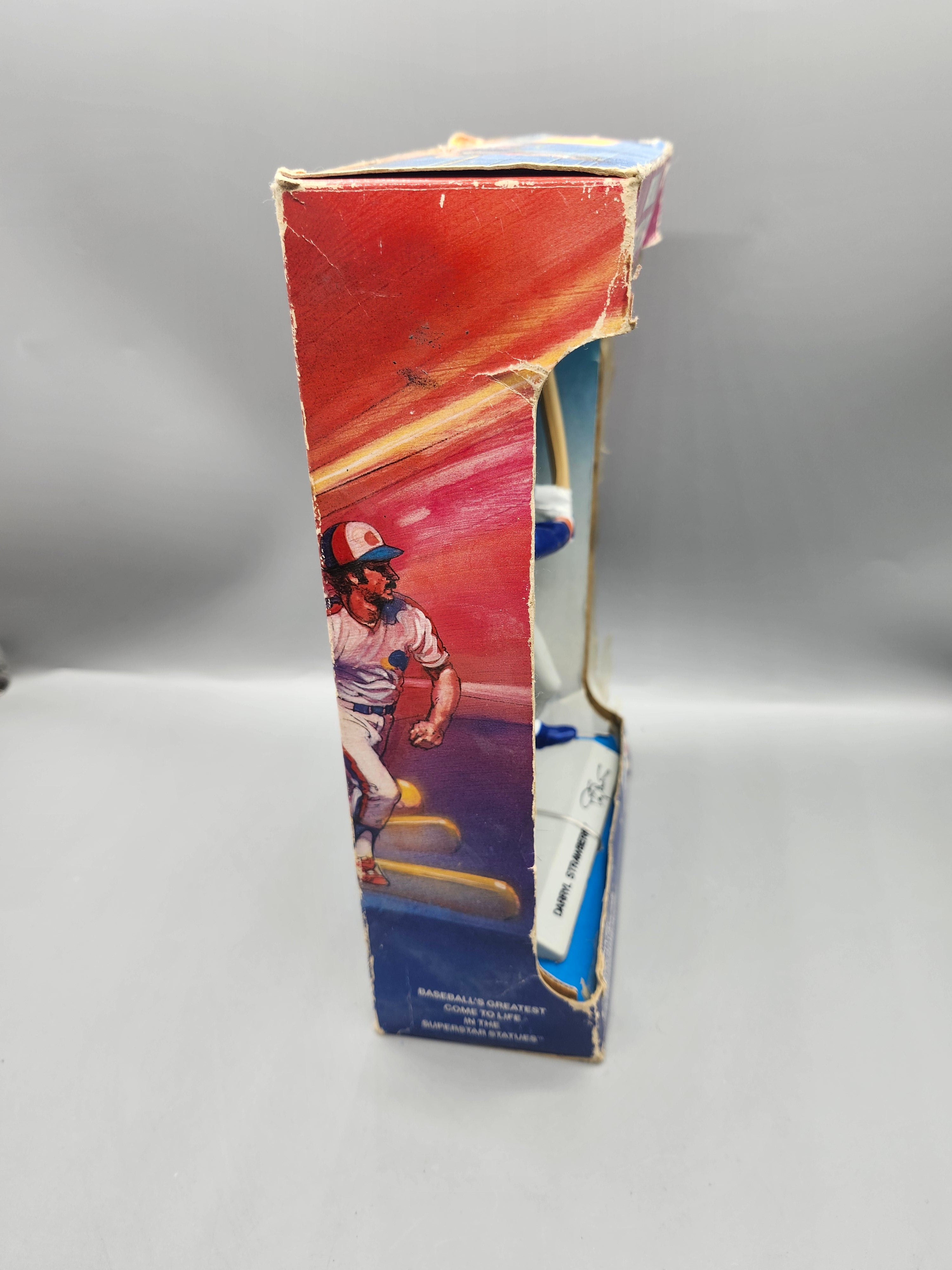 Vintage Darryl Strawberry Baseball Superstar Statue Mets w/ Box 1989 MLB
