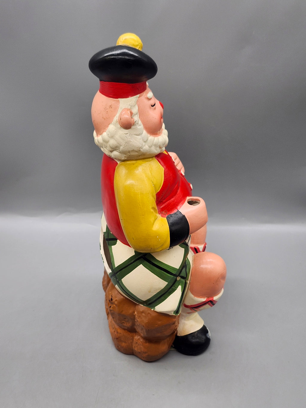 Vintage Scottish Scotsman Ceramic Kitchen Utensil Holder Caddy 11”