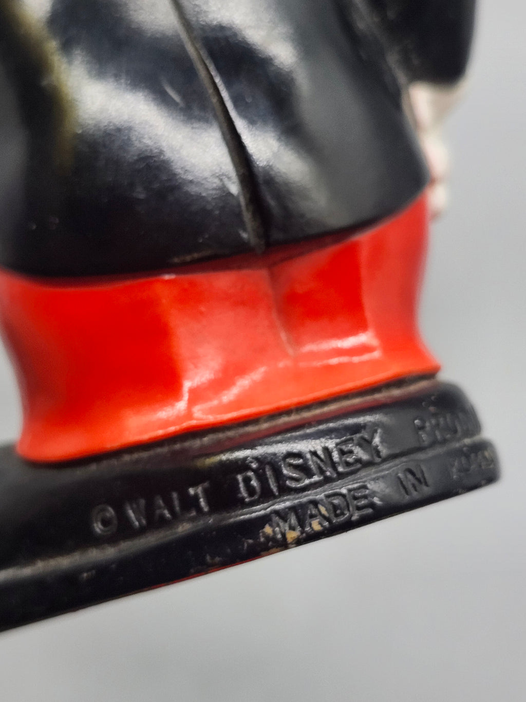 Vintage Walt Disney Mickey Mouse Plastic Coin Bank Made in Korea