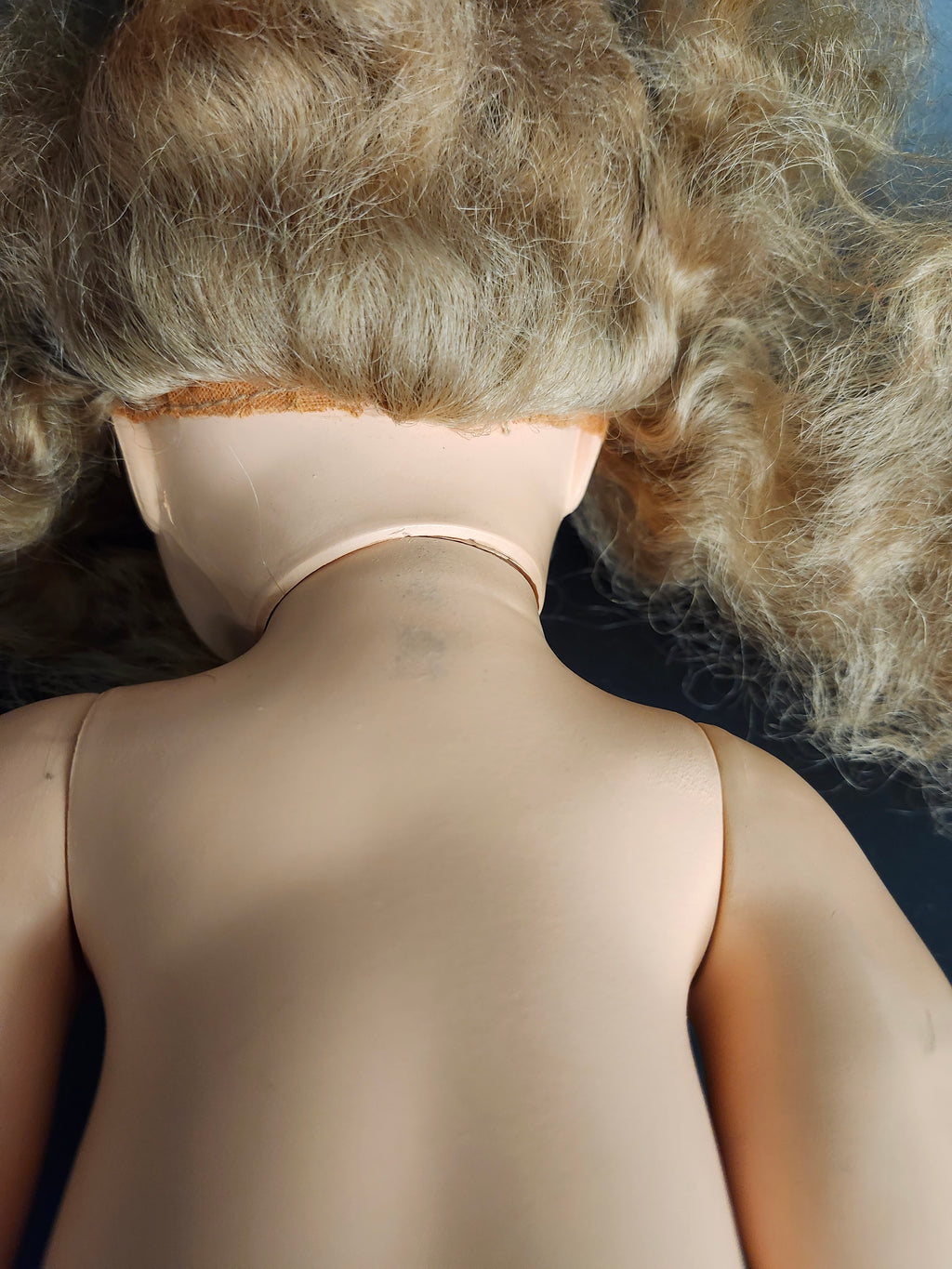 Vintage Mid-Century Sleep-Eye Doll with Rooted Blonde Hair & Sound Box