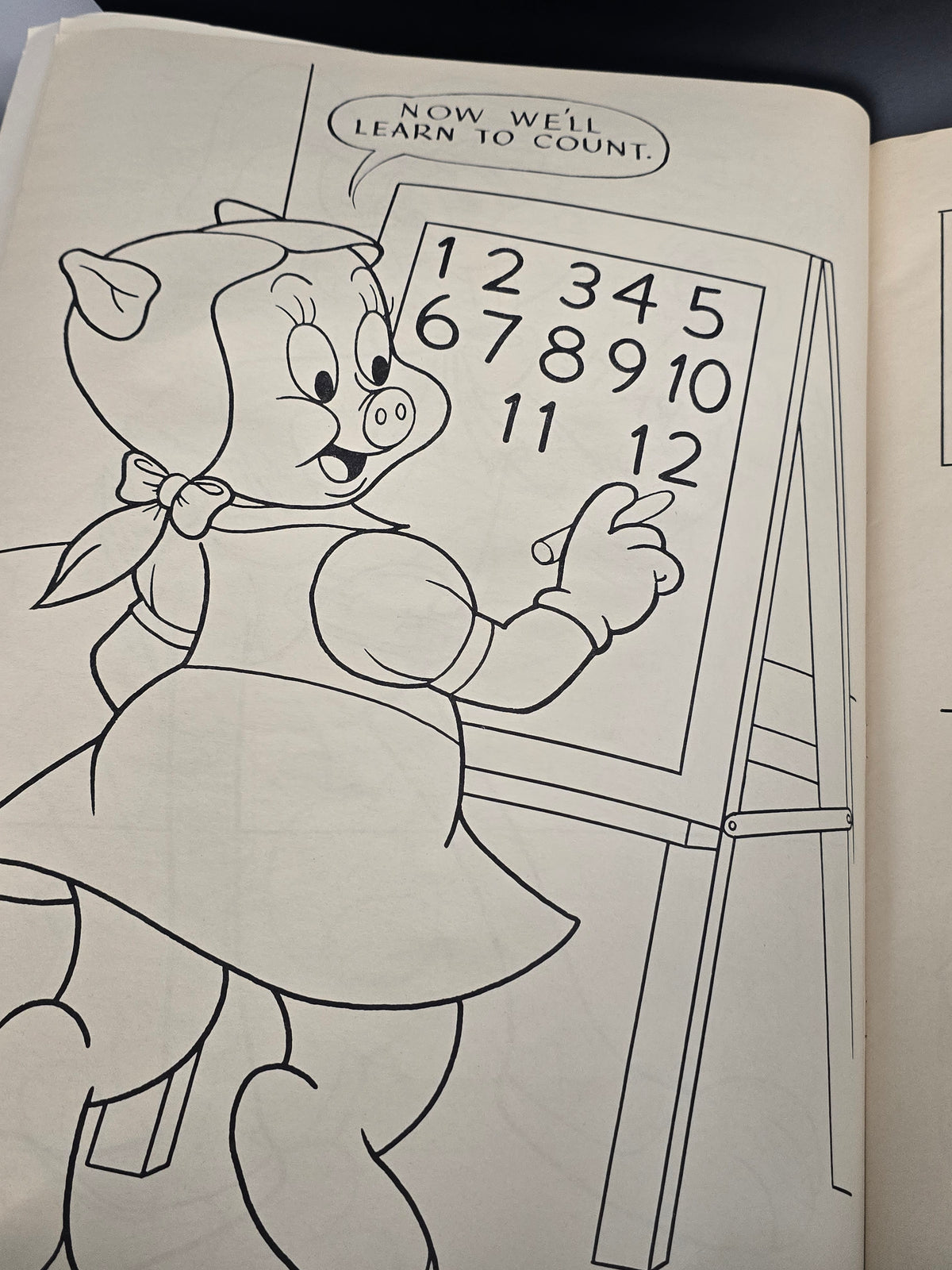 Vintage Bugs Bunny 32 Big Pictures Coloring Book Merrigold Press 1970s Partially Colored