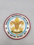 Vintage BSA Emergency Preparedness Camp-O-Ree 1973 Two Nations Patch 4"