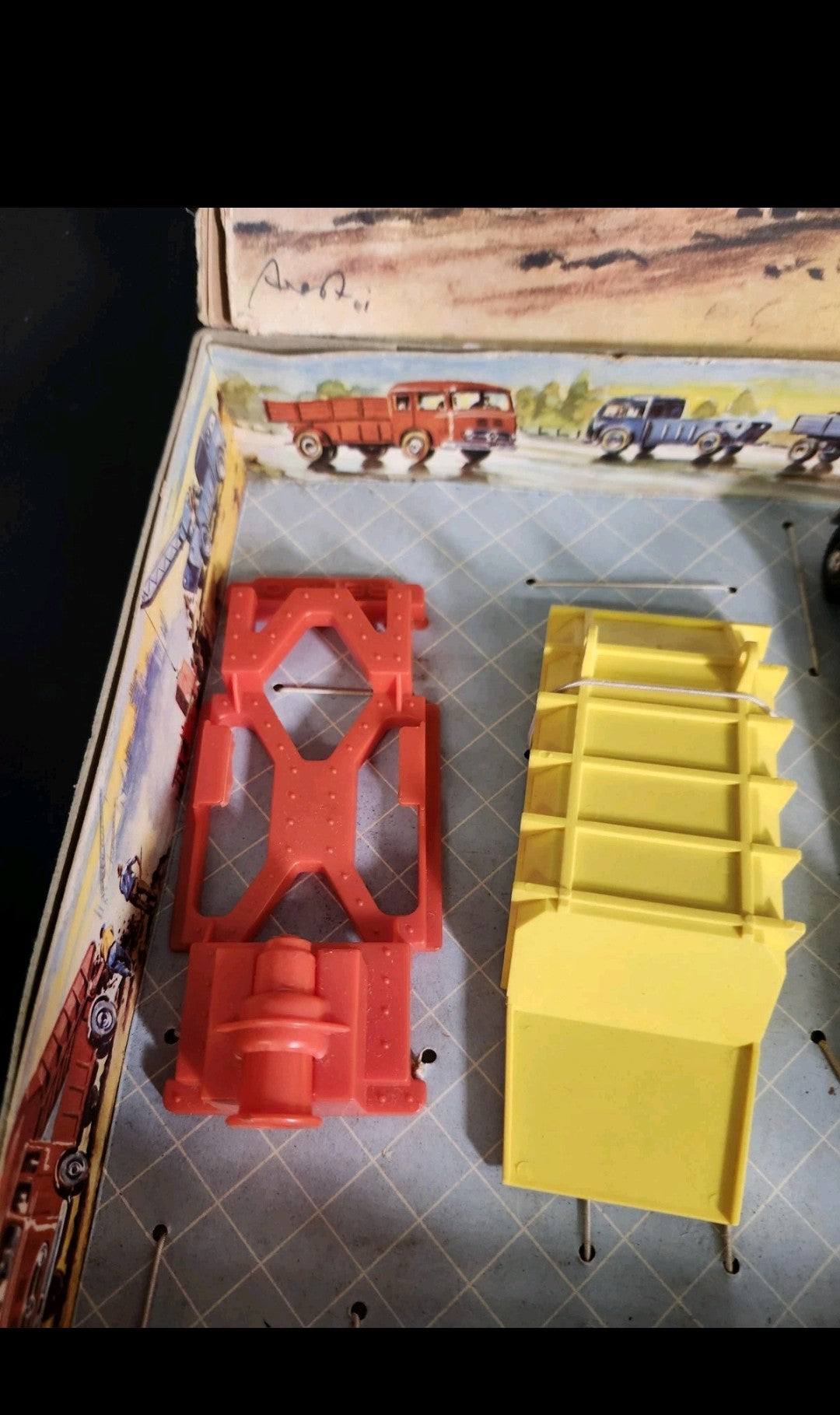 Vintage Auto-DUX 730 Truck Construction Set Plastic Toy Boxed Germany Multicolor