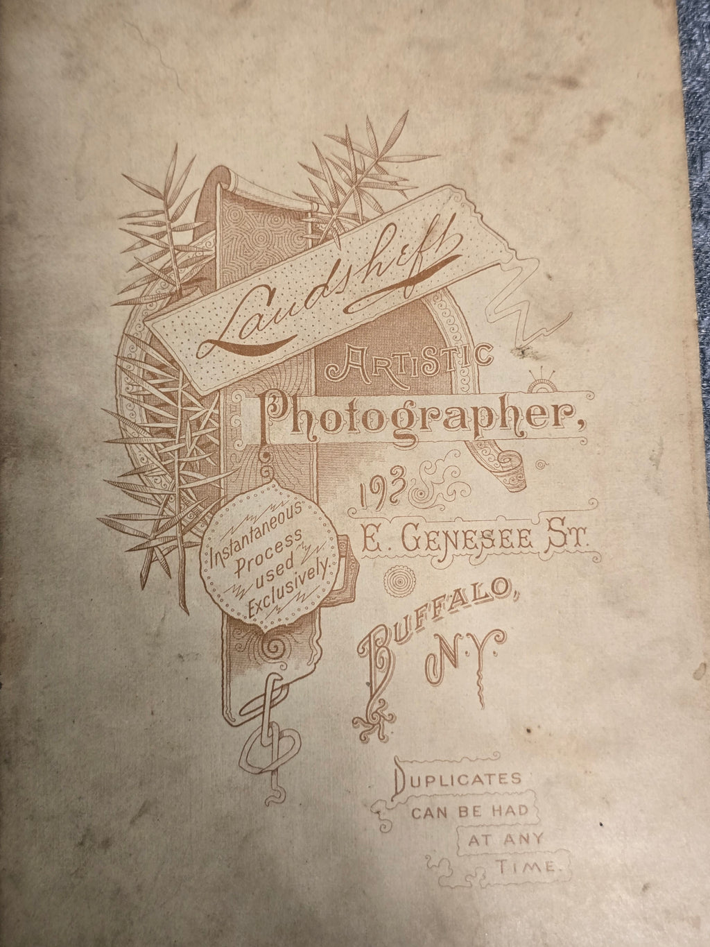 Lot of 6 Antique Victorian Cabinet Cards & Early Portrait Photographs c.1880s-1900s Buffalo NY