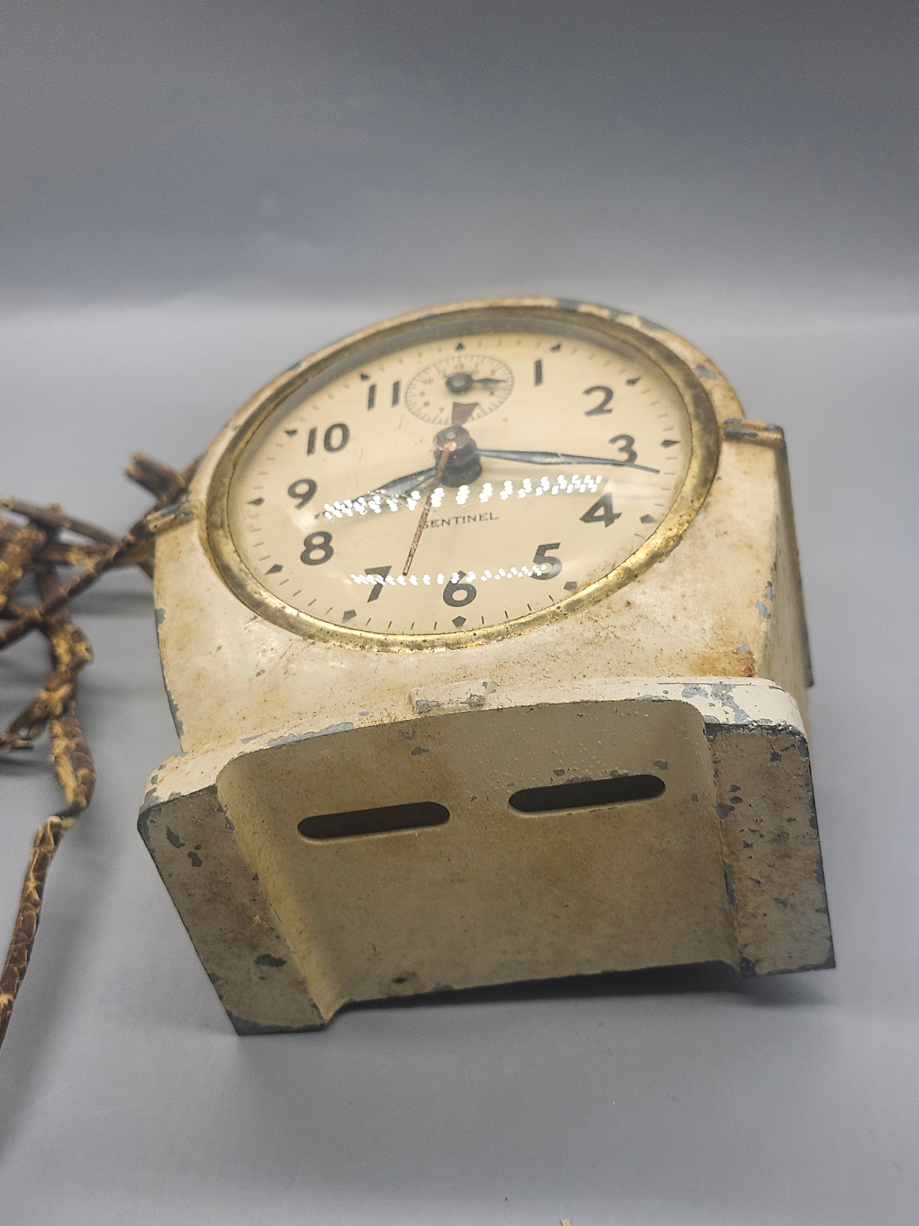 Vintage Sentinel Electric Art Deco Alarm Clock Parts Or Repair