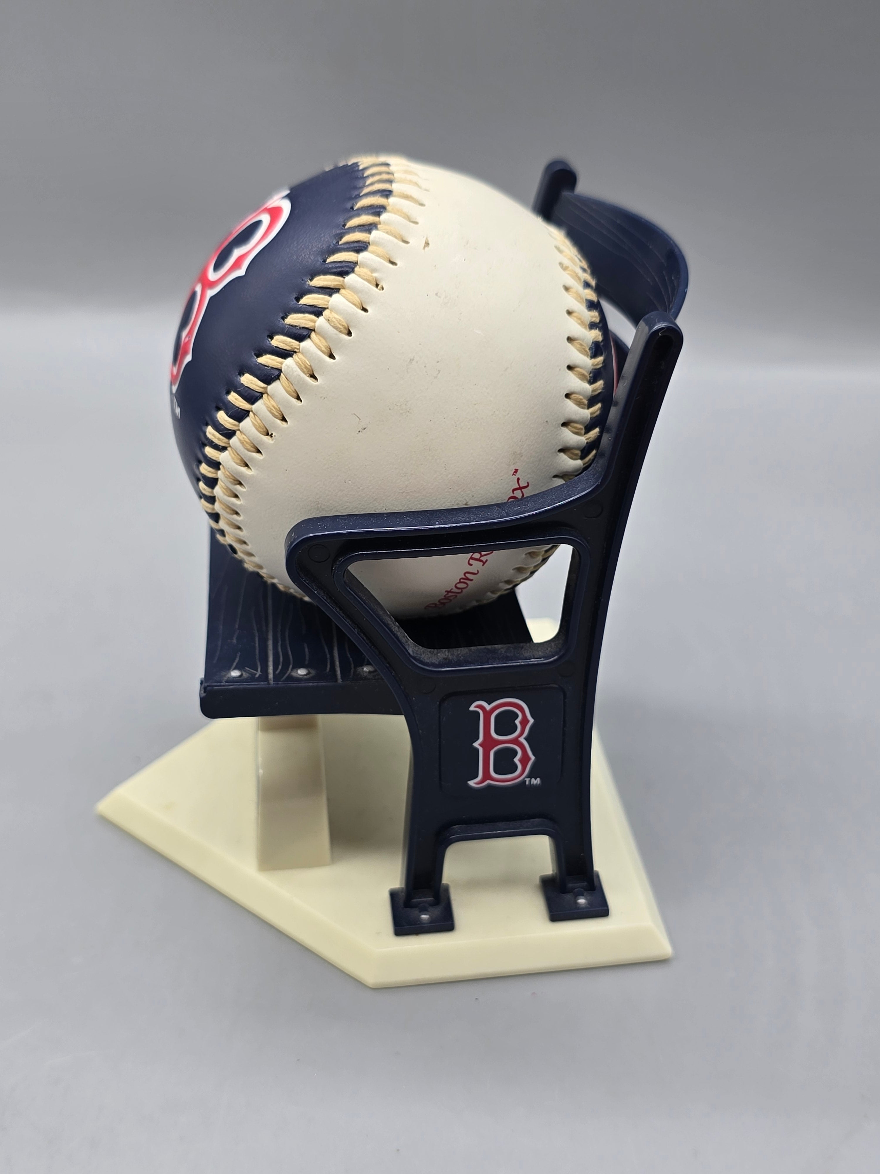 Boston Red Sox Collectible Logo Baseball w/ Stadium Seat Display Stand MLB Souvenir