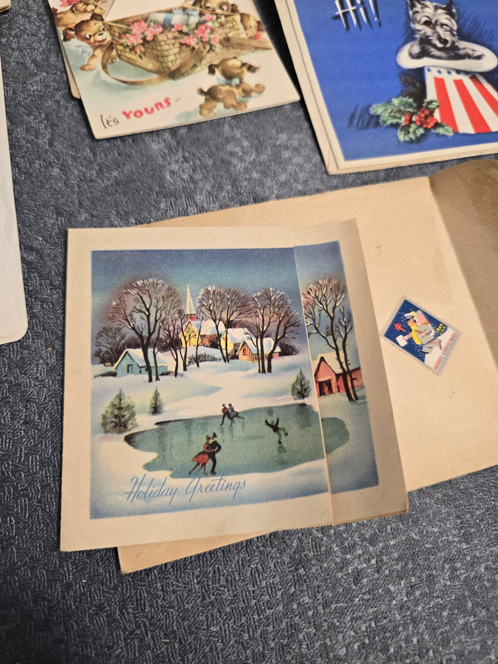 Vintage Handwritten Greeting Card Lot – 1940s–1960s Sympathy, Christmas, Bridal & Holiday Cards with Envelopes