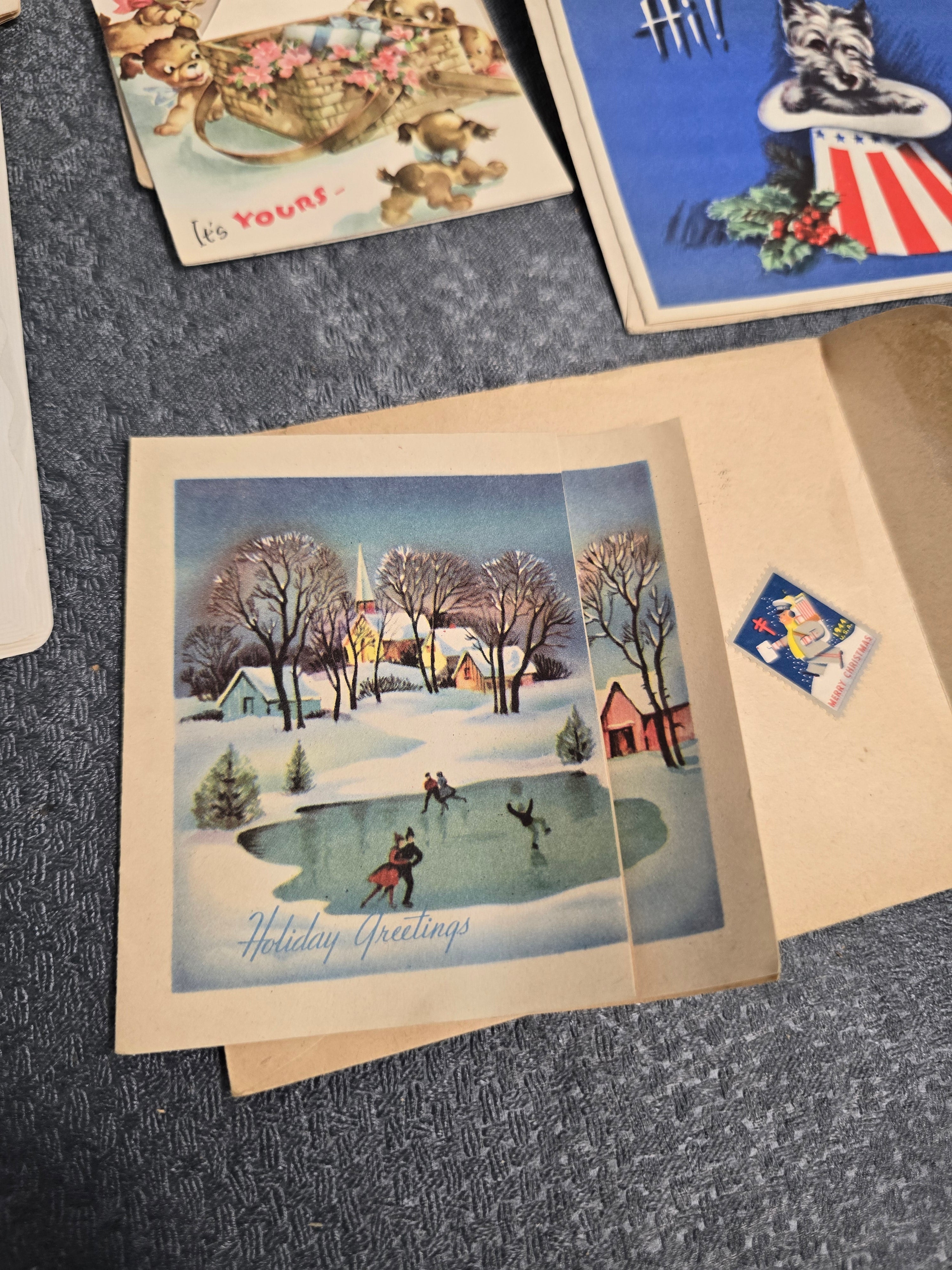 Vintage Handwritten Greeting Card Lot – 1940s–1960s Sympathy, Christmas, Bridal & Holiday Cards with Envelopes