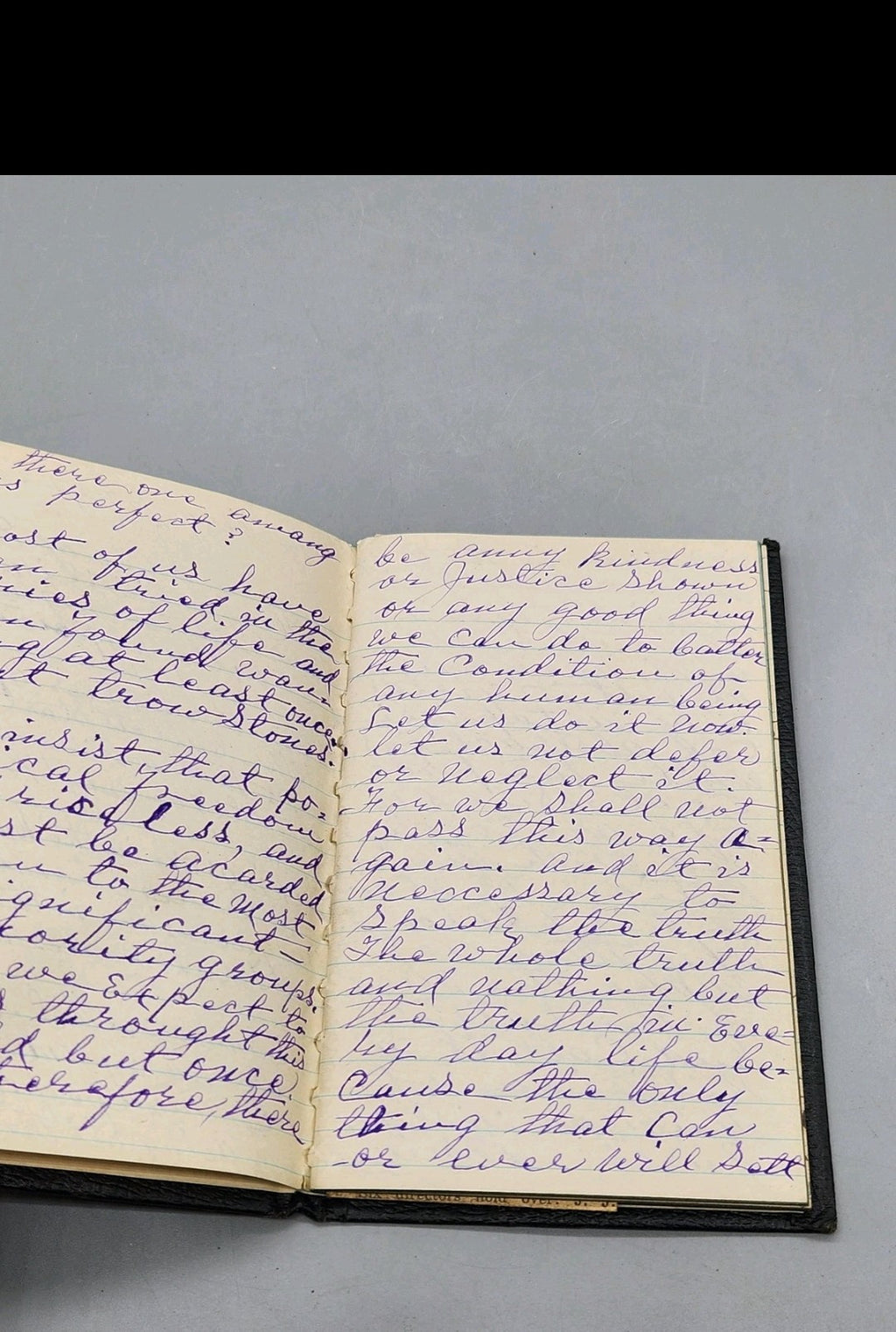 Vintage 1930 Memorandum Waterloo New York John E Eklund Handwritten Journal Poetry Notes