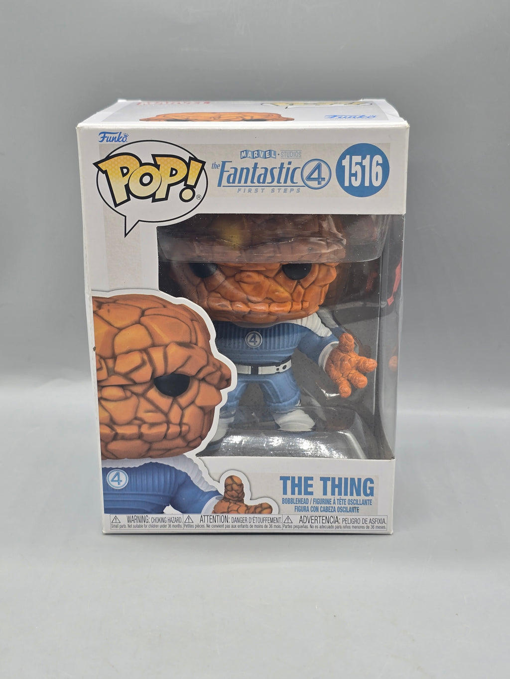 Funko Pop! Marvel Studios The Fantastic Four: First Steps The Thing #1516 Bobblehead Vinyl Figure