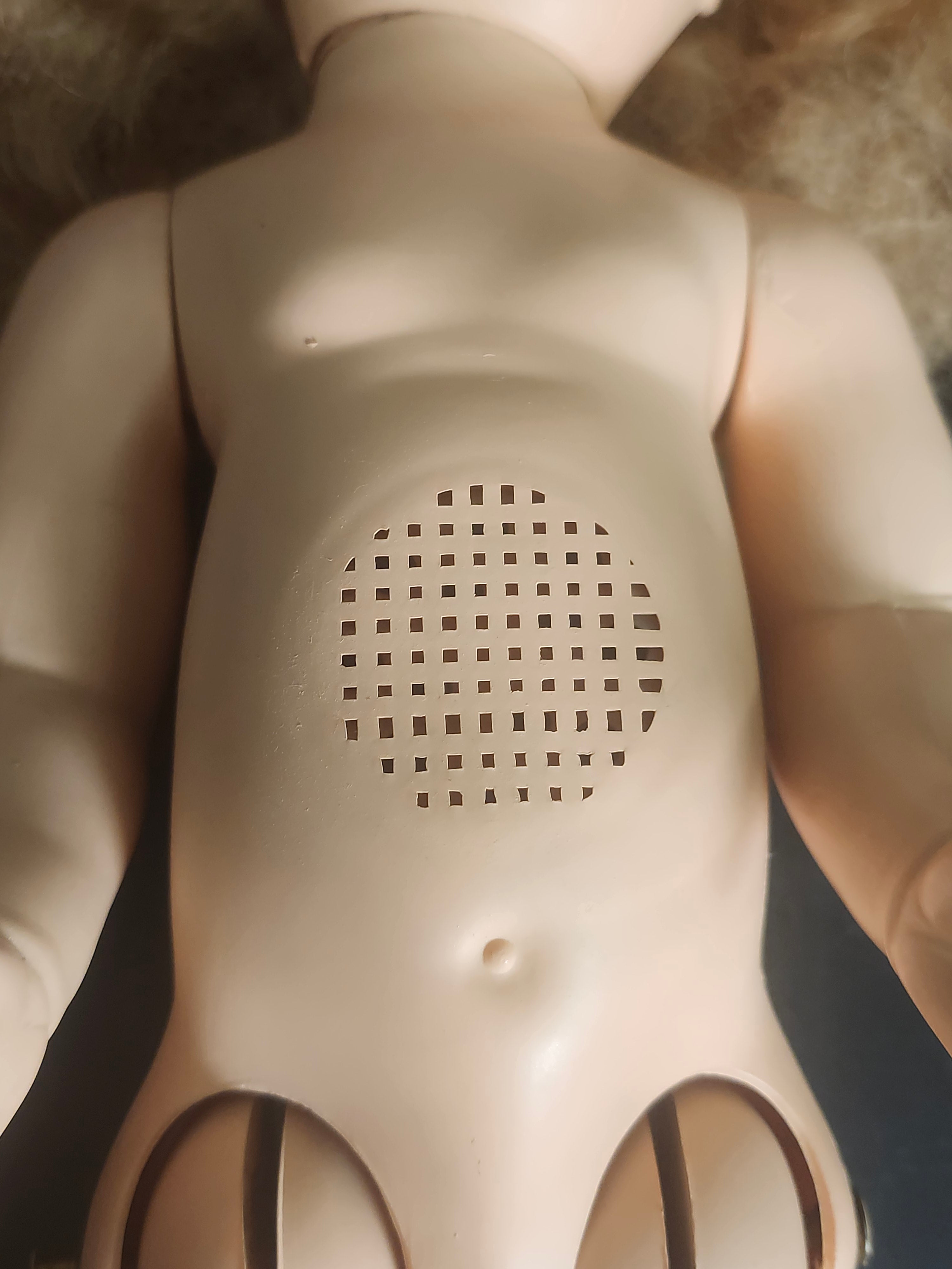 Vintage Mid-Century Sleep-Eye Doll with Rooted Blonde Hair & Sound Box