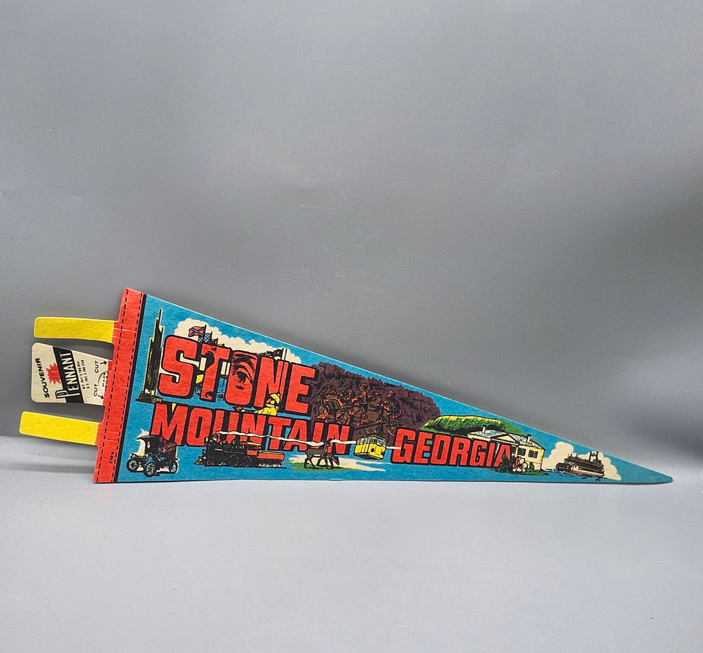 Vintage 1984 Stone Mountain Georgia Felt Pennant 14" Souvenir Banner
