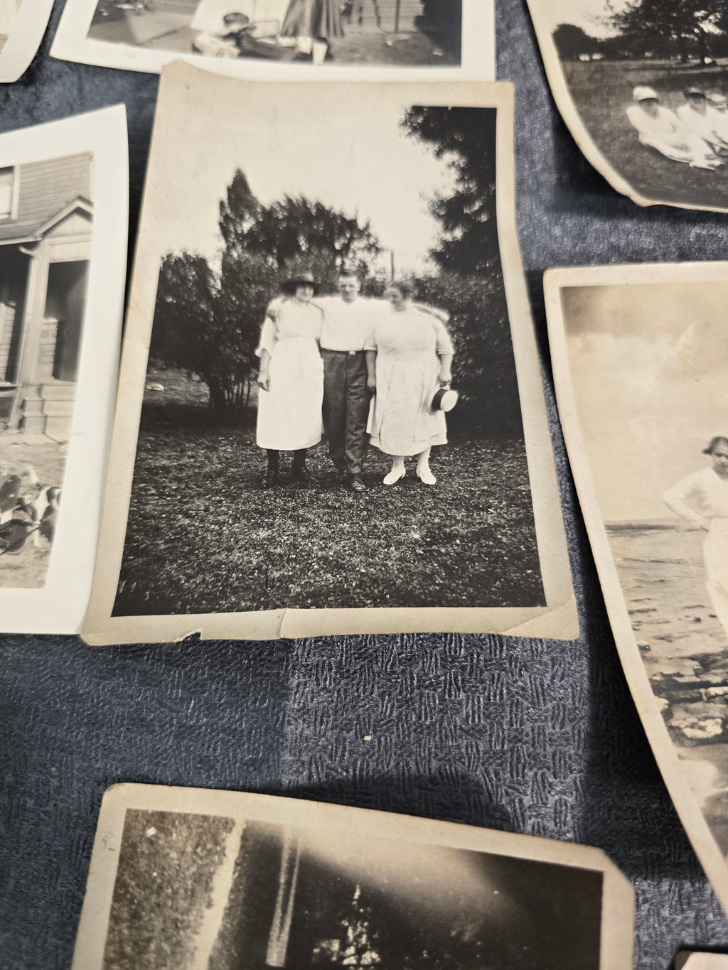 Vintage Antique Black & White Snapshot Photo Lot 25+ Original Family Photos Navy Niagara Falls Early 1900s