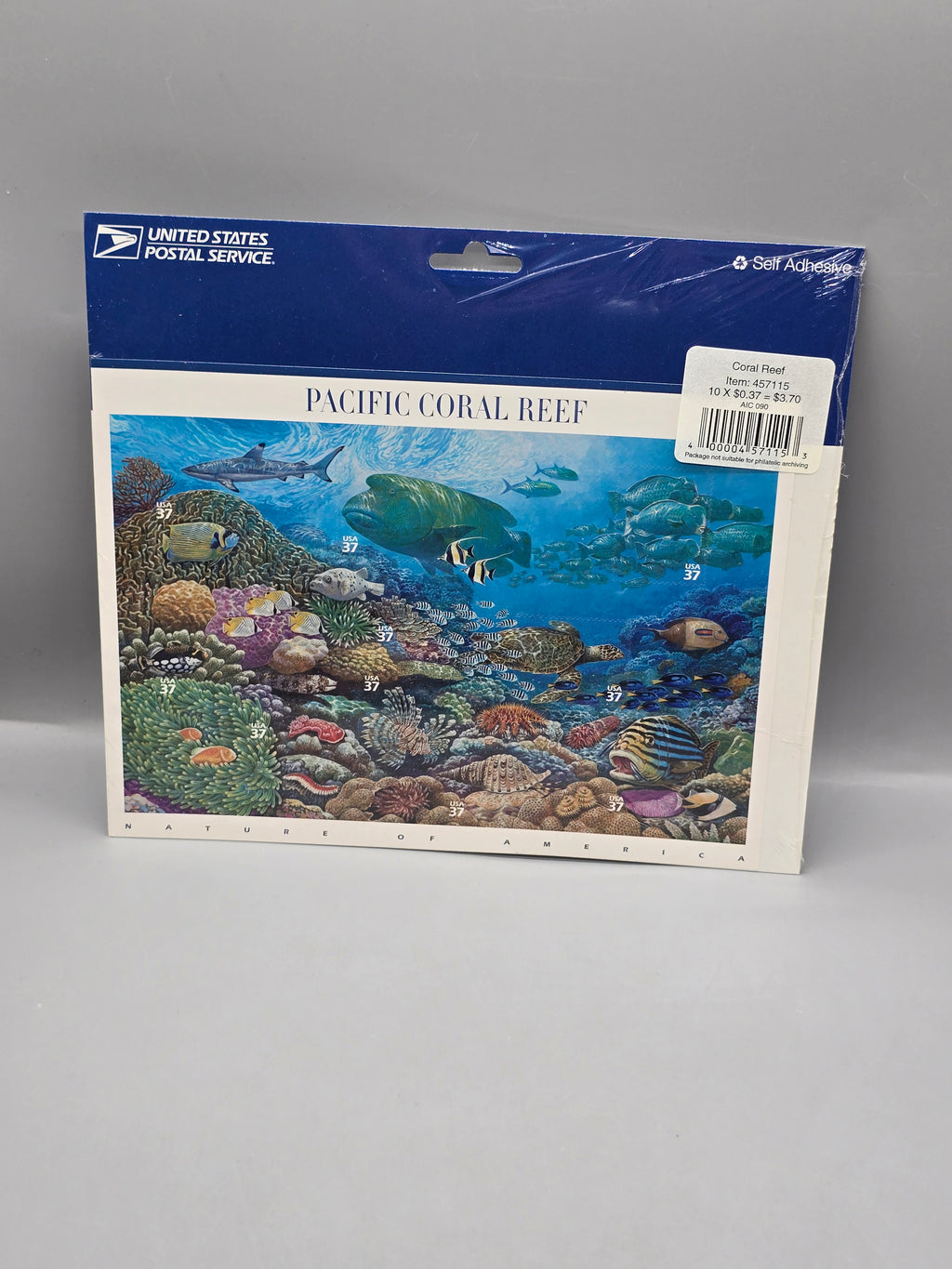 USPS Pacific Coral Reef 37¢ Nature of America Self-Adhesive Stamp Pane of 10 Sealed (2004)