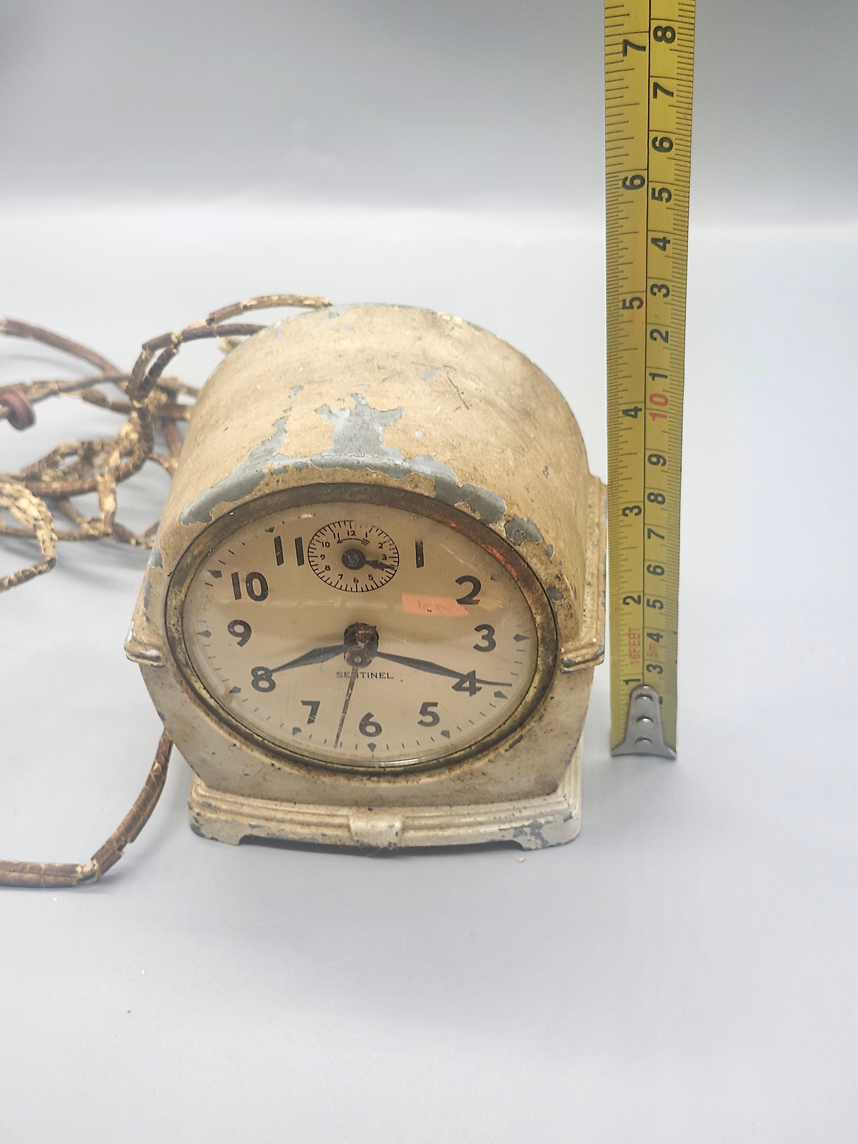 Vintage Sentinel Electric Art Deco Alarm Clock Parts Or Repair