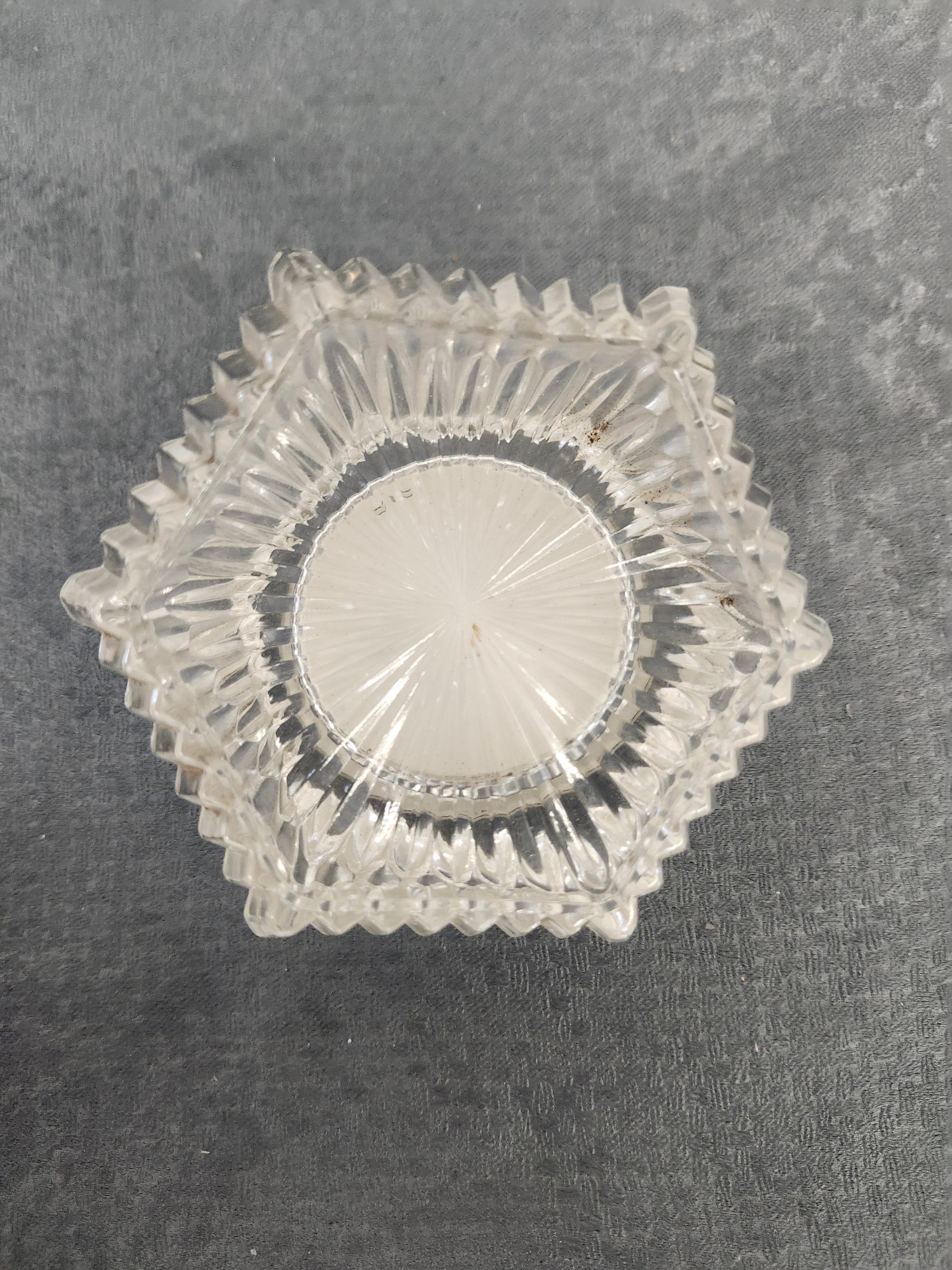 Vintage PS West Germany Quartz Crystal Glass Desk Clock Paperweight