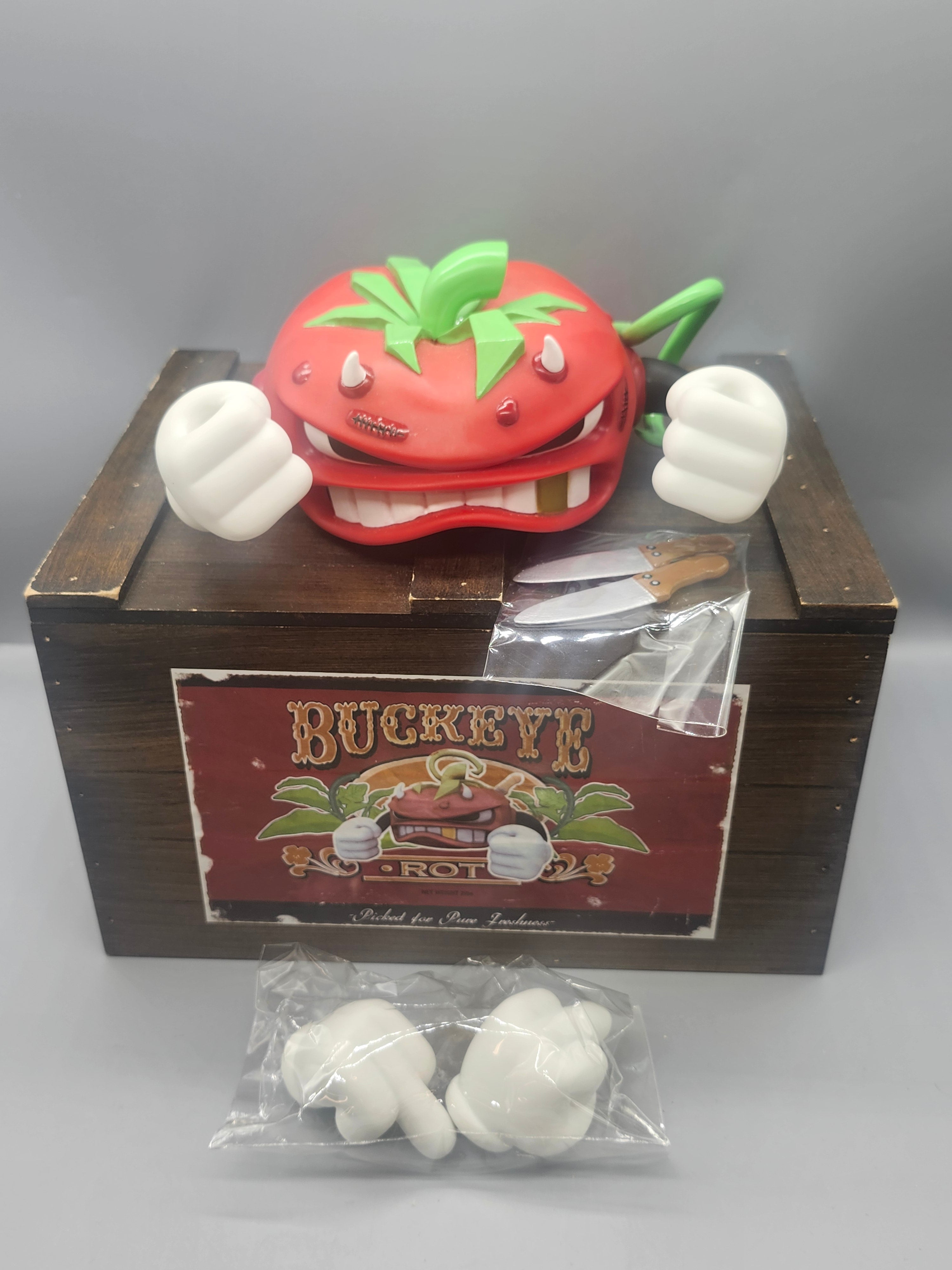 Buckeye Rot Killer Tomato Vinyl Art Toy Figure w/ Box & Accessories